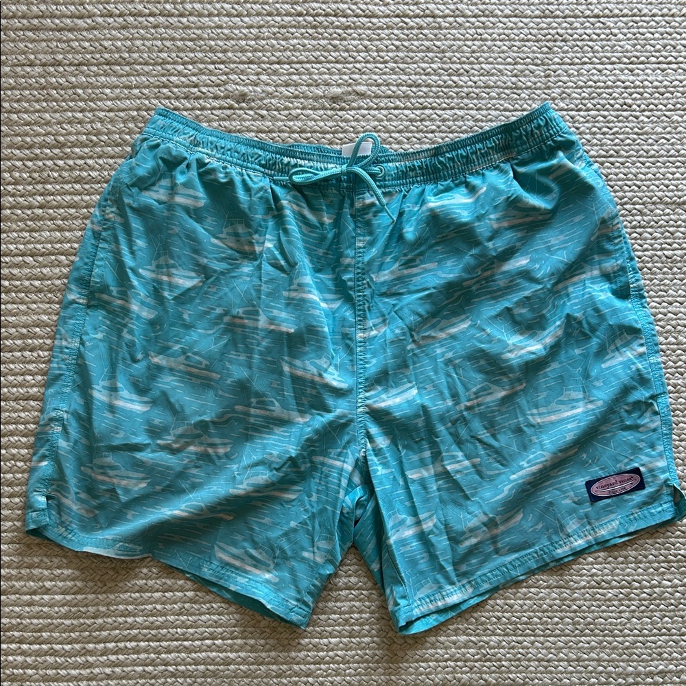 Vineyard Vines Teal Swim Trunks